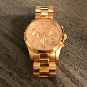 MK rose gold watch